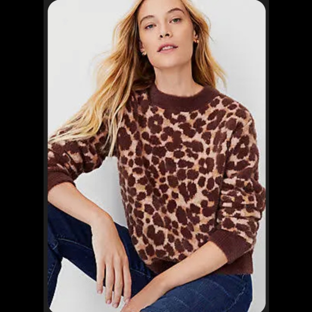 Ann Taylor animal print sweater (M)